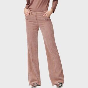Luisa Cerano Pink Corduroy Bootcut Pants
